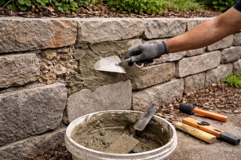 Stone Wall Repair in Carpinteria, CA