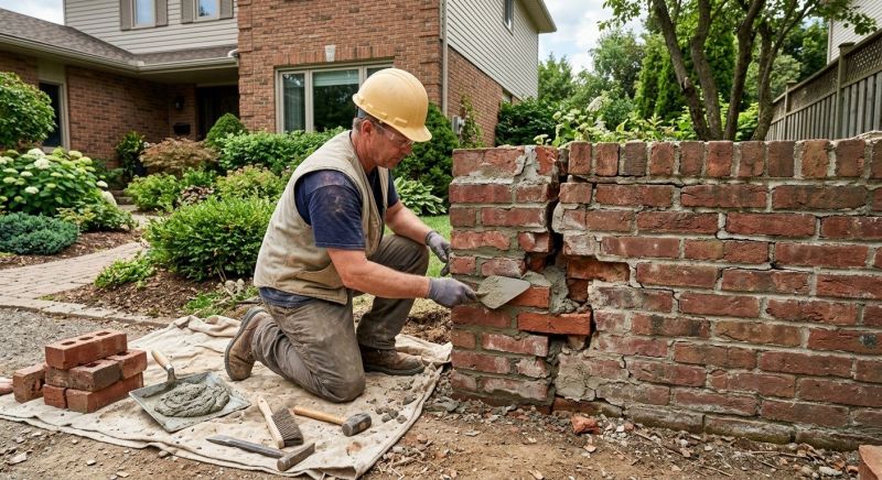 Brick Fence Repair in Santa Barbara, CA