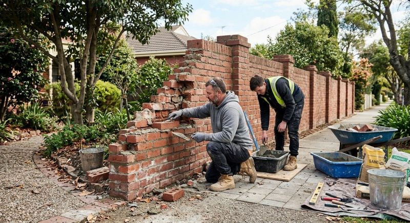 Brick Fence Repair in Santa Barbara, CA