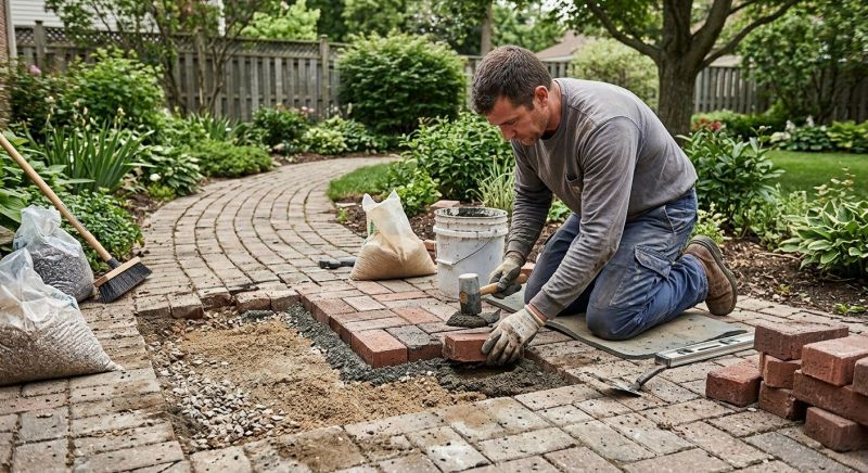 Brick Pathway Repair in Santa Barbara, CA