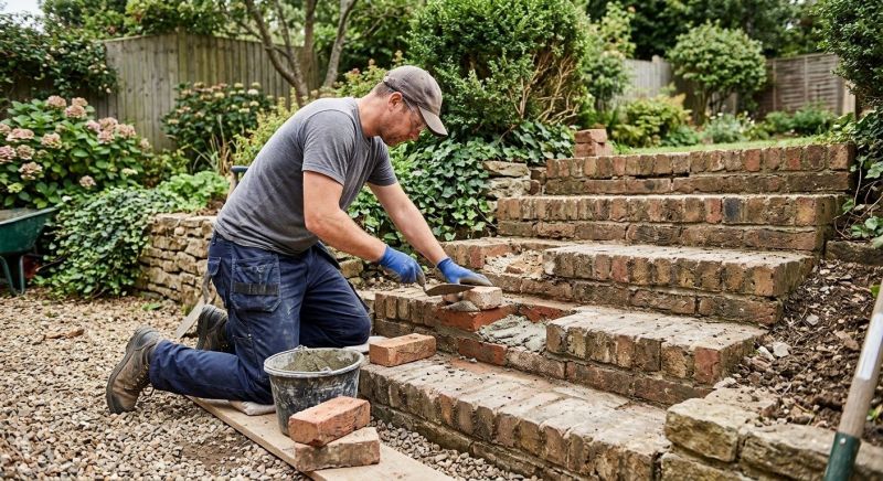 Brick Stairs Repair in Goleta, CA