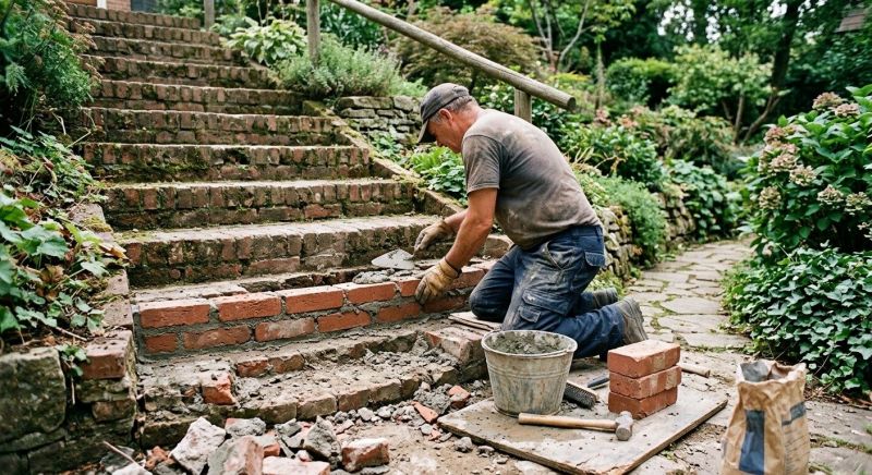 Brick Stairs Repair in Santa Barbara, CA