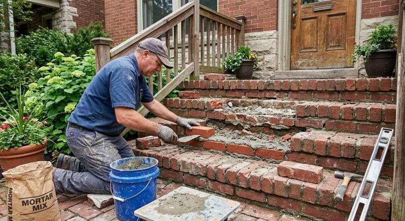 Brick Steps Repair in Santa Barbara, CA