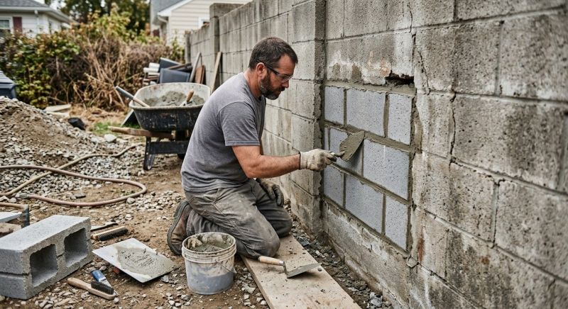 Cinder Block Wall Repair in Santa Barbara, CA