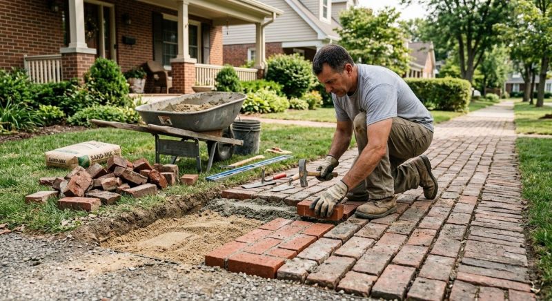 Entryway Brick Repair in Santa Barbara, CA