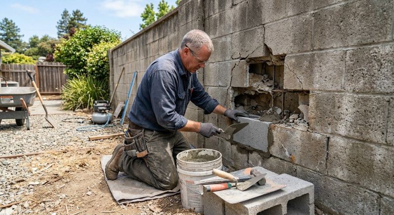 Rock Wall Repair in Santa Barbara, CA