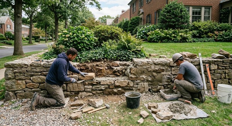 Stone Wall Repair in Carpinteria, CA
